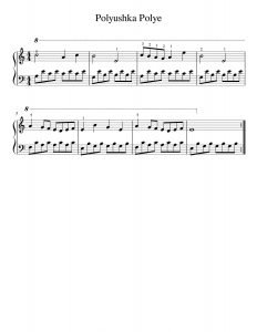 Polyushka Polye Piyano Notası