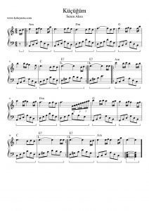 Küçüğüm - Piyano Notası
