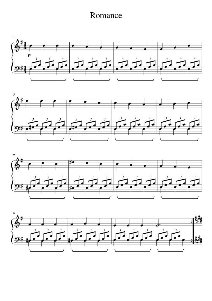 Romance Piyano Notası - V2