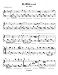 Kol Düğmeleri - Piyano Notası