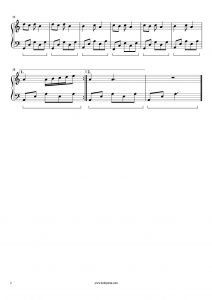 Ne Ağlarsın Benim Zülfü Siyahım Piyano Notası - 2