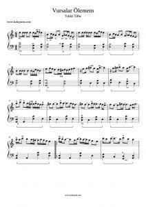 Vursalar Ölemem - Kolay Piyano Notası