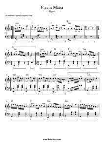 Plevne Marşı Piyano Notası