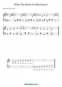 When The Saints Go Marching In Piyano Notası