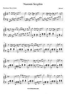 Nazende Sevgilim Piyano Notası