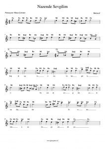 Nazende Sevgilim - Kolay Notası