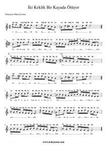 İki Keklik - Kolay Notası