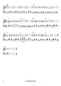 Nasıl Geçti Habersiz - Piano Notası - 2