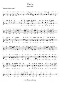 Ünzile - Kolay Notası