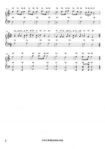 Fenerbahçe 100. Yıl Marşı - Kolay Piyano Notası - 2