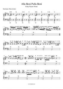 Alla Beni Pulla Beni - Kolay Piyano Notası