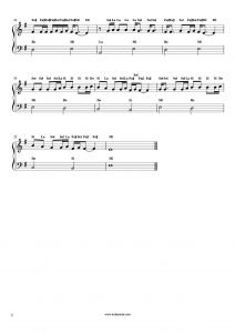 Alla Beni Pulla Beni - Kolay Piyano Notası - 2