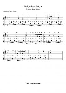 Polyuşka Polye - Piyano Kolay Notası - V2