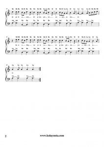 Yemen Türküsü - Kolay Piyano Notası - 2