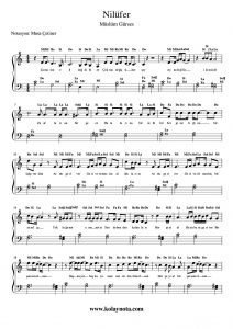 Nilüfer - Kolay Piyano Notası