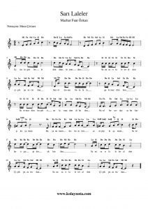 Sarı Laleler - Kolay Notası