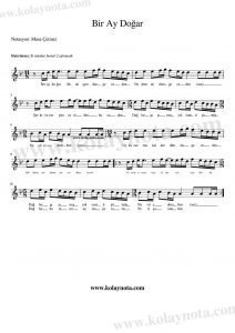 Bir Ay Doğar - Bağlama Notası