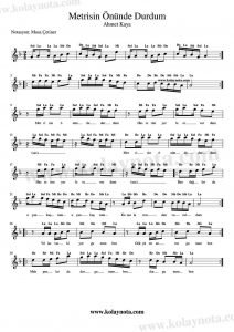 Metrisin Önünde Durdum - Kolay Notası