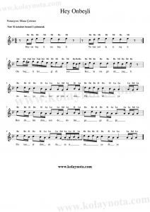 Hey Onbeşli - Kolay Bağlama Notası