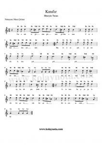 Kınıfır Bedrenk Olur - Kolay Notası - La Karar