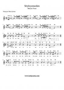 Söyleyemedim - Kolay Notası