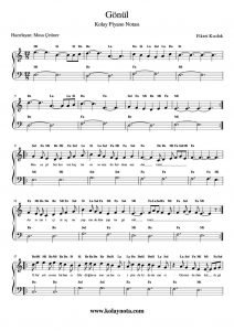 Gönül - Kolay Piyano Notası