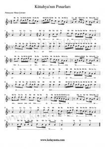 Kütahya'nın Pınarları - Kolay Notası