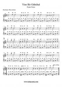 Yine Bir Gülnihal - Piyano Notası - 2