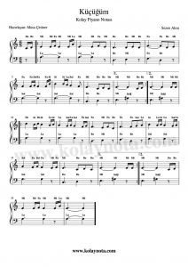 Küçüğüm Kolay Piyano Notaları