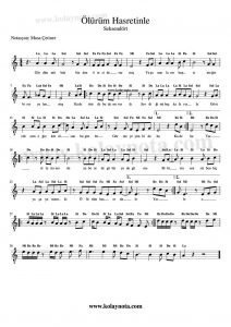 Ölürüm Hasretinle Notaları - Kolay