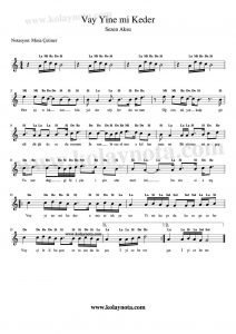 Vay Yine mi Keder Kolay Notası