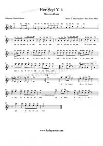 Her Şeyi Yak Kolay Notası