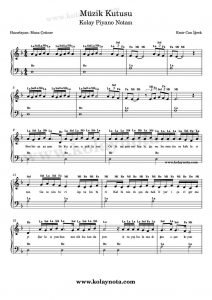Müzik Kutusu Piyano Notaları