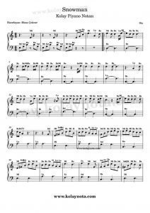 Snowman Kolay Piyano Notaları