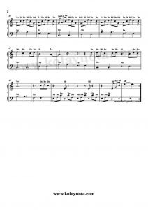 Snowman Kolay Piyano Notaları - 2