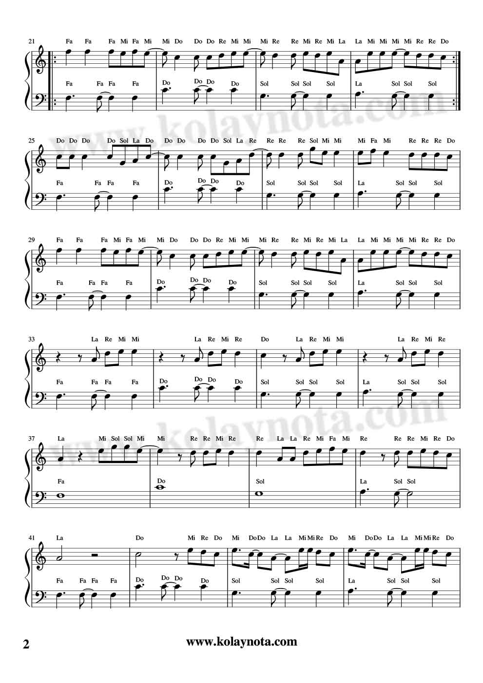 Sweet but Psycho Piyano Notası - 2