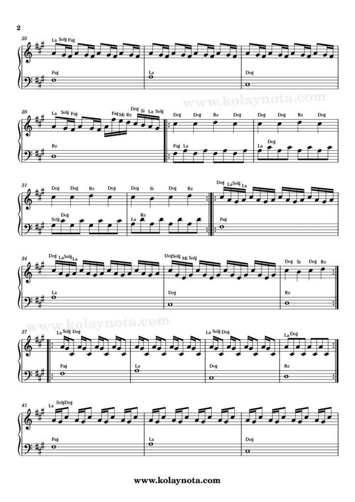 Experience - Piyano Notası - 2