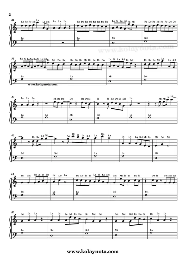 Jisoo - Flower - Piyano Notası - 2