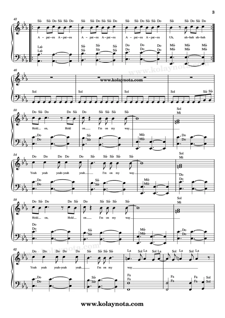 APT. - Piyano Notası - 3. Sayfa