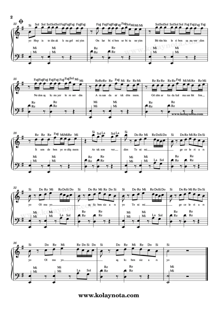 manifest - Arıyo - Piyano Nota - 2