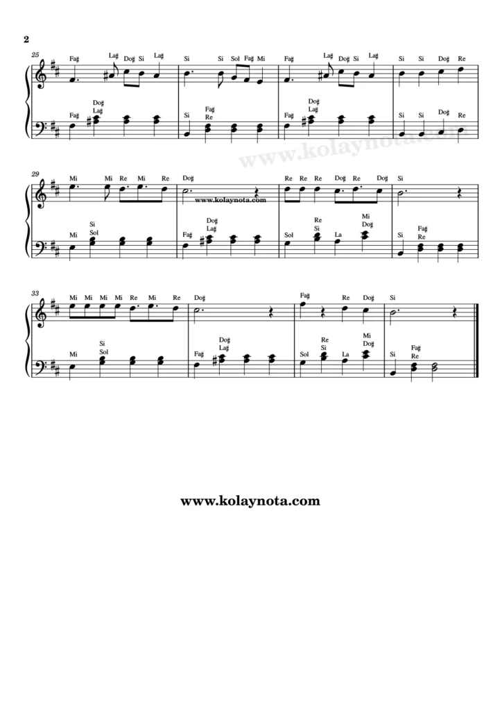 12 Dev Adam - Piyano Nota - 2